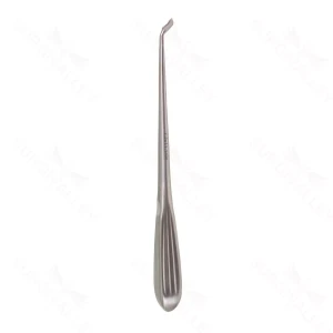 Spinal fusion curette 12 90° reverse angled size #5, oval cup, brun handle – surgivalley (008210176)