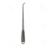 Cureta para fusión espinal 9" contra-angulada talla 5, copa ovalada, mango brun