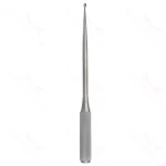 Spinal fusion curette 9 straight size #2, oval cup hexagonal handle