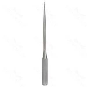 Spinal fusion curette 9 straight size #2, oval cup hexagonal handle – surgivalley (008210229)