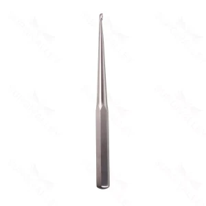 Spinal fusion curette 9 reverse angled size 3, oval cup, brun handle – surgivalley (008210216)