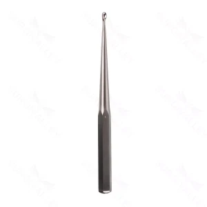 Spinal fusion curette 9 straight size #4, oval cup, brun handle – surgivalley (008210218)