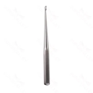 Spinal fusion curette 9 straight size #6, oval cup hexagonal handle – surgivalley (008210222)