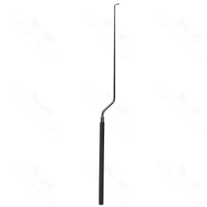MIS ball probe 10 1/2 bayonet shaft angled left 90° 8.0mm tip, ceramic coated round handle – surgivalley (009210037)