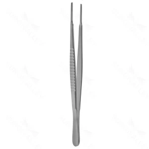 Cooley vascular tissue forceps 6 delicate straight serrated atraumatic jaws flat handle – surgivalley (111210234)