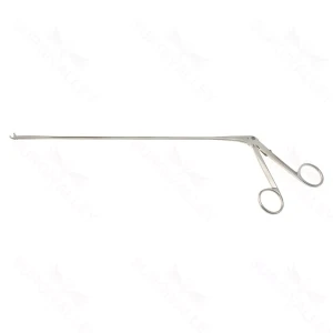 Pinzas laringe Jackson cup longitud de trabajo 280mm anguladas arriba 6.0mm mandíbulas copa, mango anillo para uso a través de scopes Jackson – surgivalley (001211386)