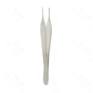 Engangs-Adson-pincet 4 3/4" med krydsskraverede spidser – surgivalley (055210055)