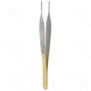 Adson Tissue Forceps 12.0 cm (4.7) TC (Gold Handle) – surgivalley (027210248)