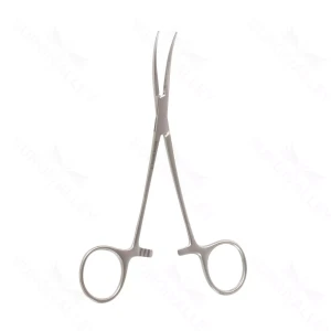 Crile hæmostatisk tang 5 1/2" delikat med buede, riflede kæber og ringhåndtag – surgivalley (004210380)