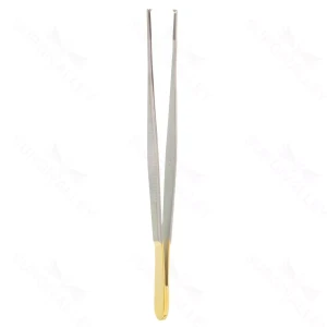 Surgical Tissue Forceps 1x2 Teeth 14.5 cm (5.7) TC (Gold Handle) – surgivalley (001210732)