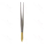 Cushing 组织镊 6 3/4" 弯型 1x2齿 平柄