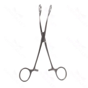 Foerster sponge forceps 7 curved serrated jaws ring handle – surgivalley (029210015)