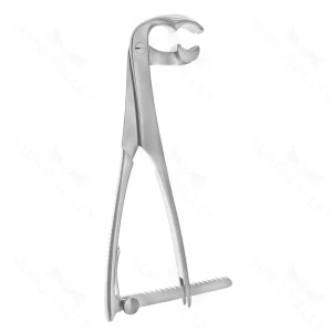 Pinza de sujeción ósea Lambotte 9" angulada, cabezal giratorio con trinquete – surgivalley (001210617)
