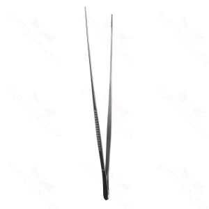 DeBakey 拔针组织镊 6" 直形 2x4 齿 2.0mm TC 尖端 带锯齿平台 扁平手柄 – surgivalley (027210332)