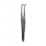 Jameson Tissue Forceps 1x2 Teeth Angled 9.8 cm (3.9)