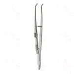 Jameson Tissue Forceps 1x2 Teeth Angled 9.8 cm (3.9)