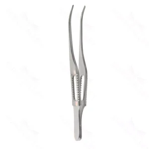 Gill Iris Forceps curved cross serrated tips – surgivalley (002210165)