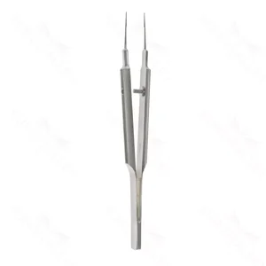 Tennant 打结镊 3 7/8" 超精细直柄 6.0mm 平台 导针 符合人体工学的开窗圆形手柄 钛合金
