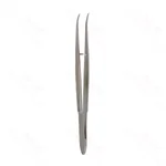 Splitterpinzette 4 1/8", empfindlich, gebogen, spitz, glatte Spitzen, flacher Griff