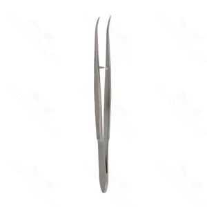 Splinter forceps（异物镊） 4.125英寸 精细 弯形 尖头 光滑尖端 扁平手柄 – surgivalley (001210412)