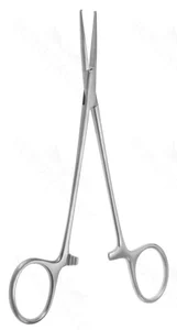 Pinzas vasculares 6 3/8" rectas, dientes 1x2, mordazas aserradas, mango de anillo – surgivalley (001210422)