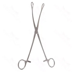 Pinzas de Esponja Foerster de 9 1/2" curvas con mordazas lisas y mango de anillo