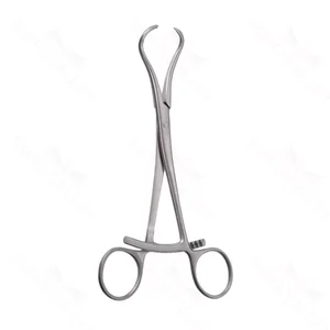 Knoglepositionstang 6 3/4" buet, med én spids med trinformet punkt og ringhåndtag