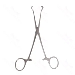 Babcock tissue holding forceps 8 straight serrated TC jaws gold ring handle – surgivalley (001210636)