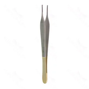 Adson tissue forceps 6 delicate straight 1x2 teeth serrated TC platform flat handle – surgivalley (027210244)