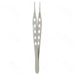 Adson dressing forceps 6 extra delicate straight serrated jaws flat handle