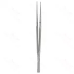 Tissue forceps 5 1/2" straight 1x2 teeth serrated TC platforms flat handle