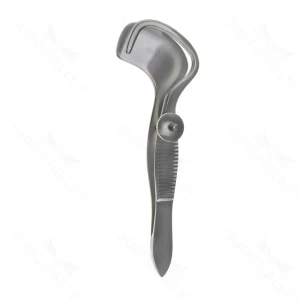 Snellen entropium forceps small size left 28.0mm solid lower plate, locking thumb screw flat handle – surgivalley (001211112)