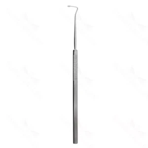 Jameson muscle hook 5 1/8 small 6.0mm flattened end 1.5mm bulbous tip flat handle
