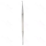 Scoville nerve hook/dissector 11 3/4 double-ended curved blunt hook flat handle