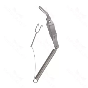 Yasargil spring hook 12 1/4 2 sharp pongs 6.0mm spread 2.5 cm (1") (005212524)