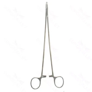 Porta-Agulha Micro Curvo 10.0 cm (4") TC (Cabo Dourado)