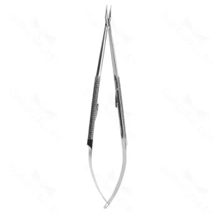 Needle holder 9 curved, TC dusted jaws double-action round handle with lock – surgivalley (003210229)