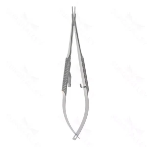 Barraquer needle holder 5 fine straight 7.5mm TC dusted jaws round handle, without lock titanium – surgivalley (003210377)