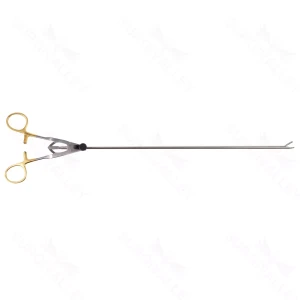Flushable TC Needle Holder Curved Left for General Surgery Suturing