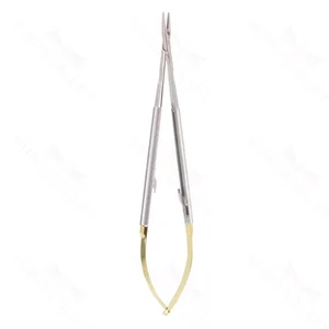 Jacobson needle holder 10 heavy straight, TC dusted jaws round handle with lock – surgivalley (003210128)