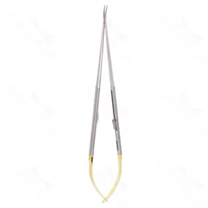 Jacobson needle holder 12 heavy curved serrated TC jaws round handle with lock – surgivalley (003210140)
