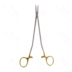 Euphrate-Pasqu needle holder 7 straight serrated TC jaws gold ring handle – surgivalley (003210172)