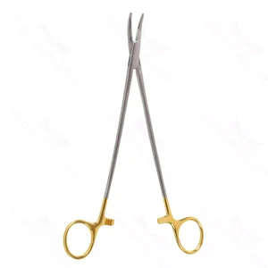 Julian needle holder 11 curved serrated TC jaws gold ring handle – surgivalley (003210174)