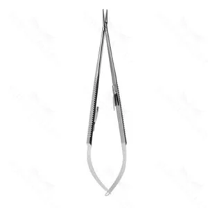 Jacobson slim-line needle holder 12 delicate straight, TC dusted jaws round handle, without lock titanium – surgivalley (003210196)