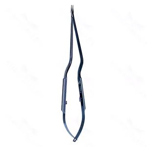 8 Titanium Micro Needle Holder Bayonet curved locking – surgivalley (003210333)