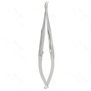 Troutman needle holder 4 extra delicate curved 10.0mm smooth jaws round handle with lock – surgivalley (003210370)