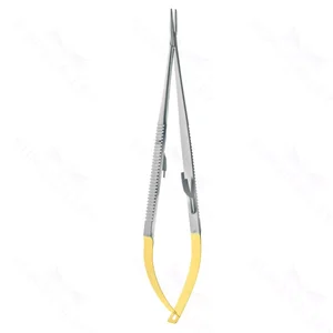 Castroviejo needle holder 7 delicate straight smooth jaws flat handle with lock – surgivalley (003210114)