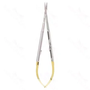 Jacobson needle holder 10 heavy straight, TC dusted jaws round handle with lock titanium – surgivalley (003210127)