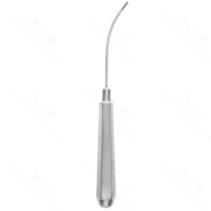 Dingman otoabrader 6 1/8 curved for the right ear," hollow handle 15.0 cm (6.0) – surgivalley (007120018)