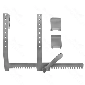 Harken-Rippen-Spreizer gebogene Arme 4 abnehmbare Klingen: 260.0mm, 220.0mm, 62.0mm, 49.0mm Edelstahl – surgivalley (020120005)